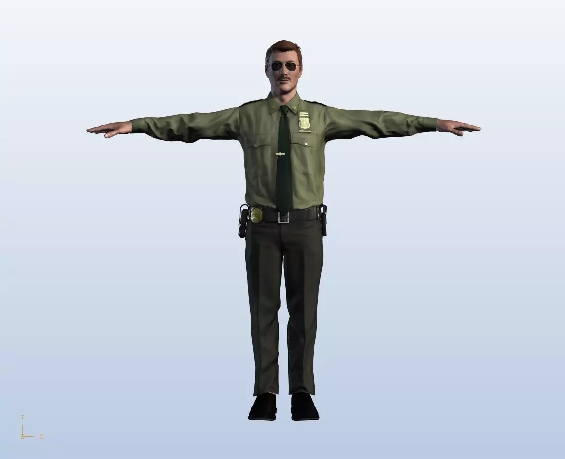Sheriff Model 2018 Player Model - High Quality 3D model_0