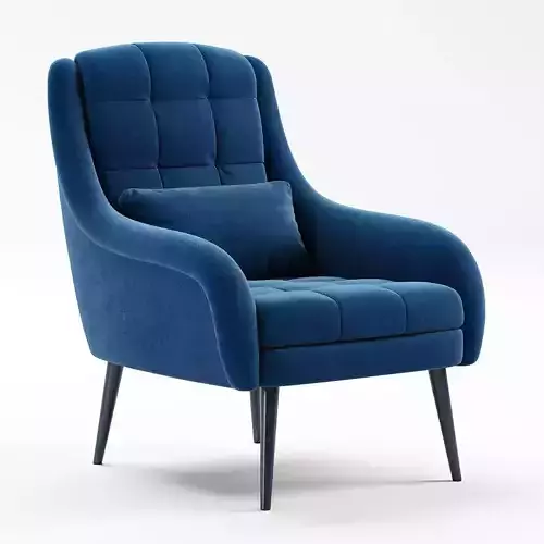 OBrien Blue Velvet Armchair