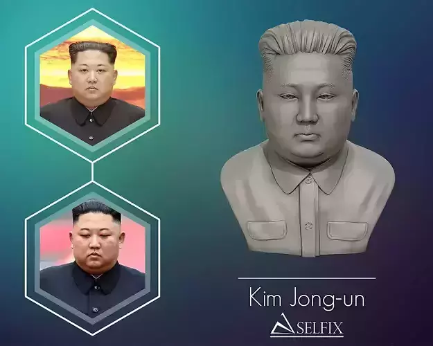3D Sculpture of Kim Jong un 3D print model 3D print  3D print model