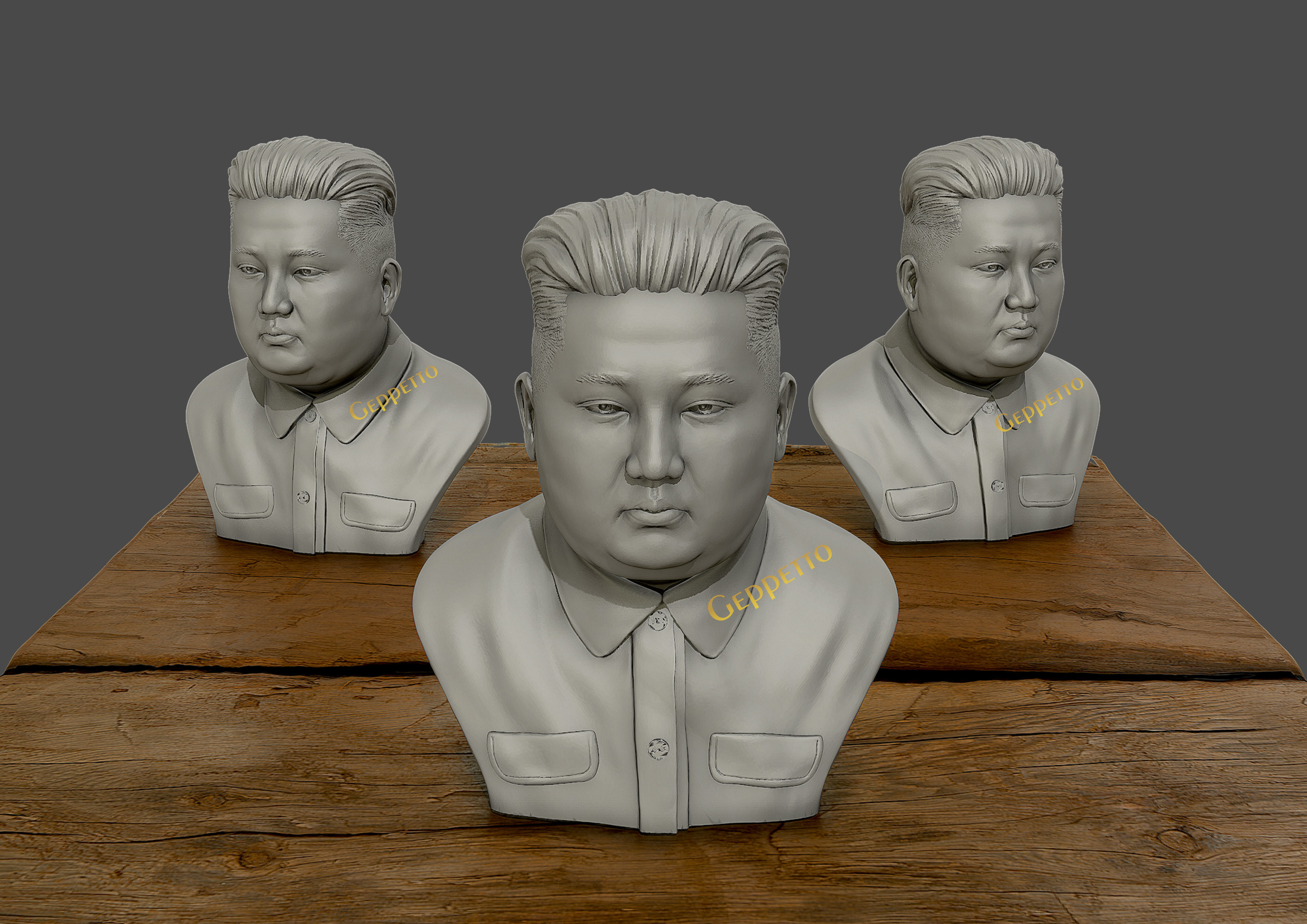 3D Sculpture of Kim Jong un 3D print model 3D print 3D print model_1