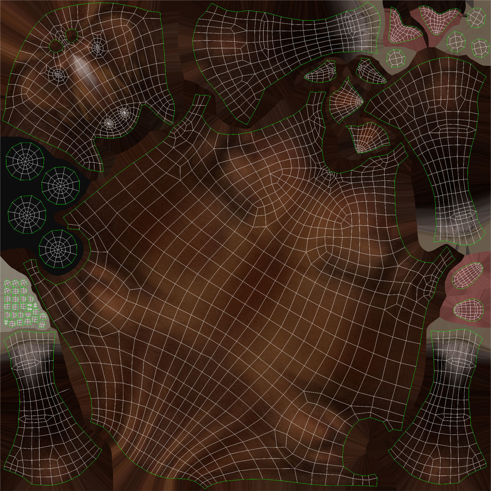 3D Horse RIGGED FUR Low-poly 3D model_26