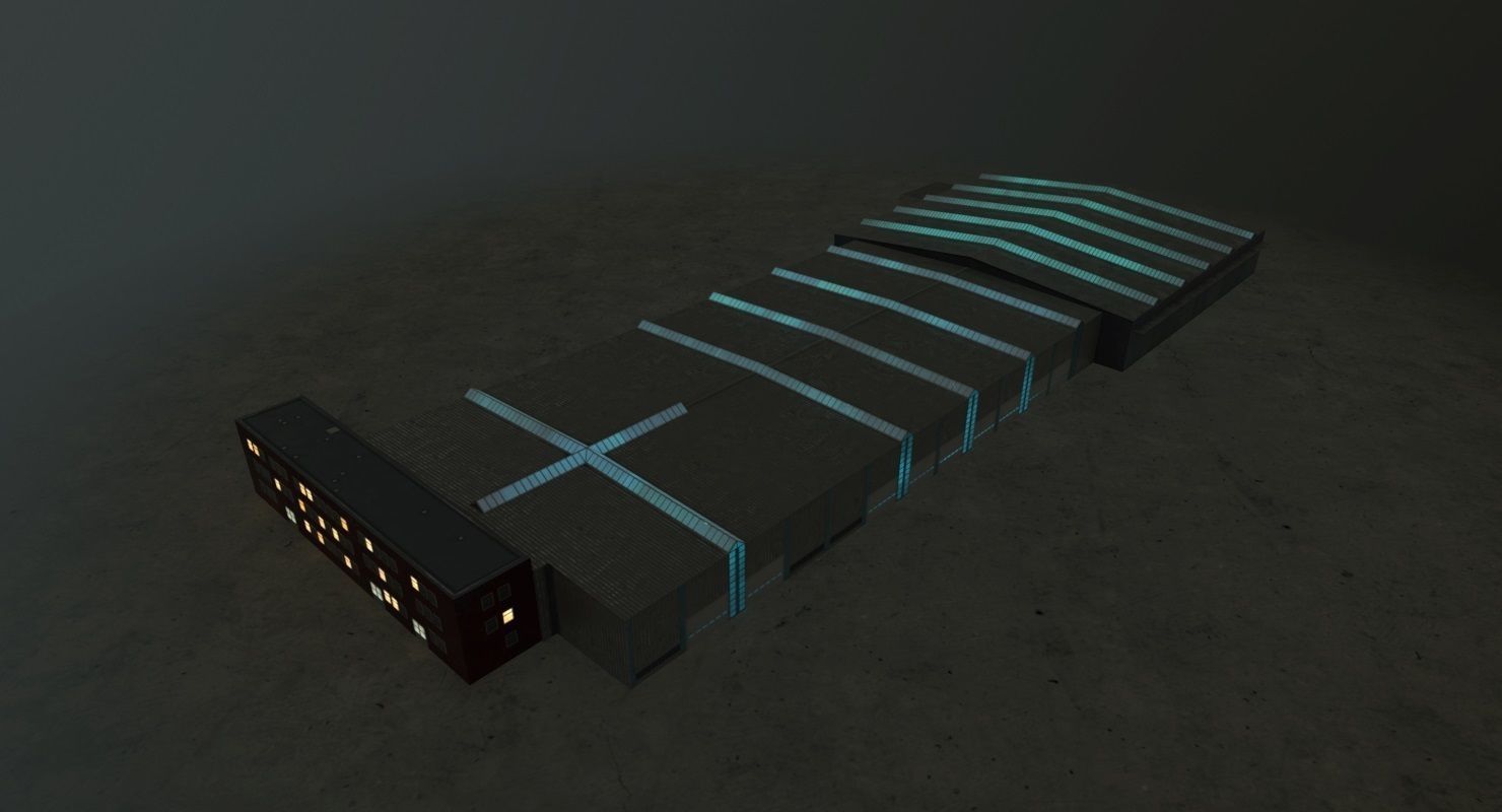 EDDB Hangar 4 Low-poly 3D model_7