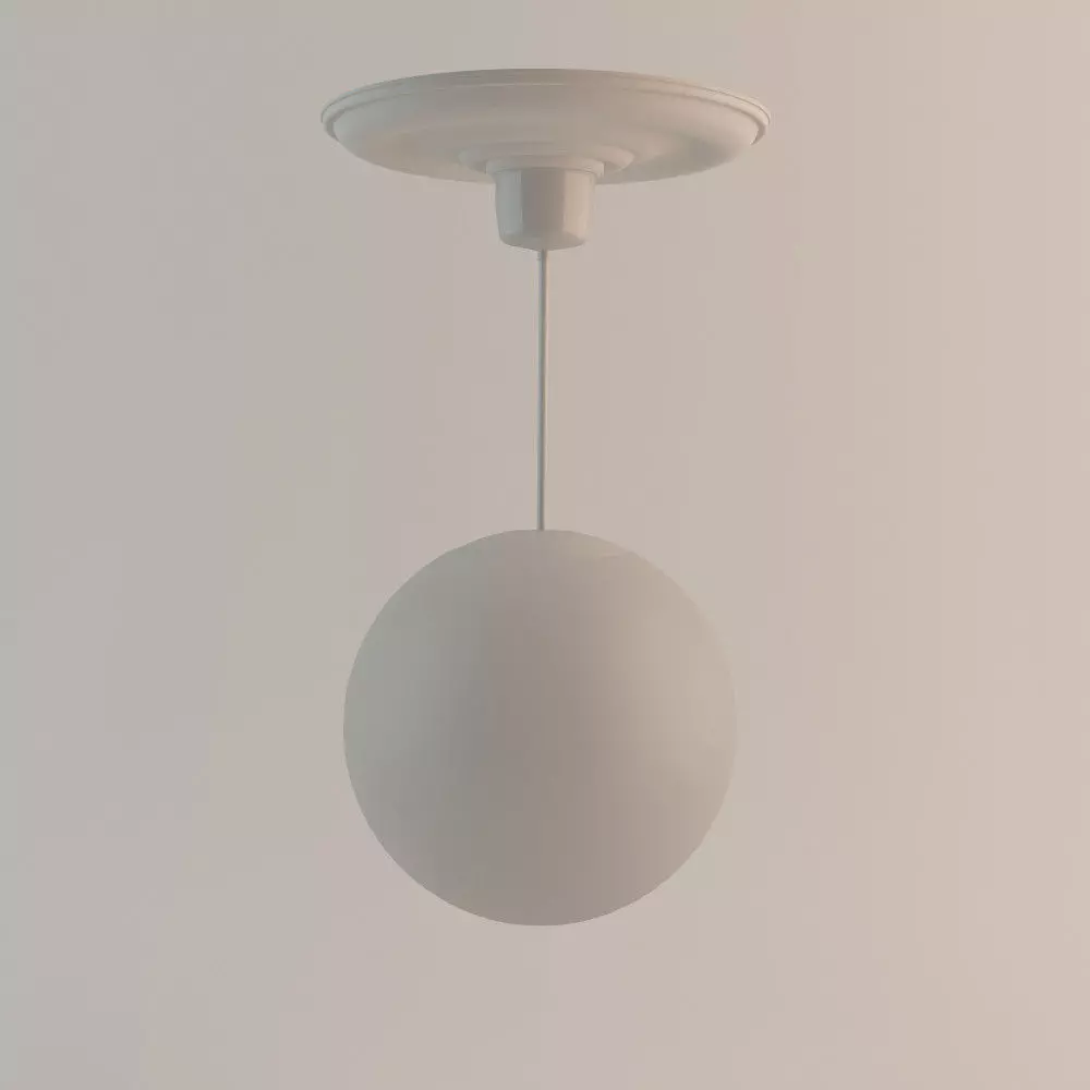 1940s Roof Lamp 3D model_0