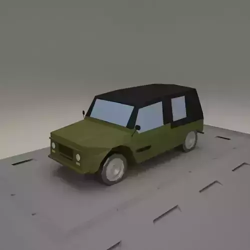 Citroen Mihari from 1969 Low-poly 3D model