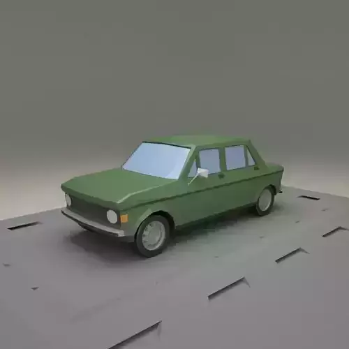 Fiat 128 4 Door from 1969 Low-poly 3D model