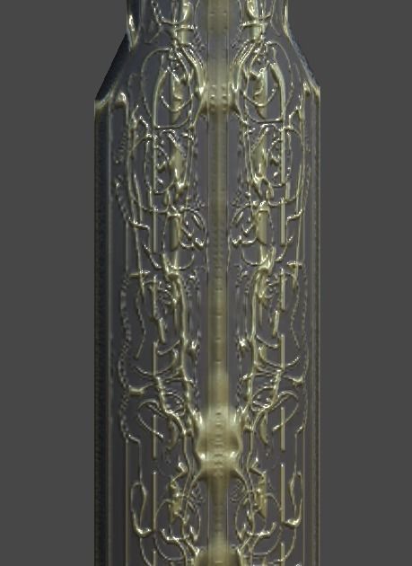 Long sword4 Low-poly 3D model_9