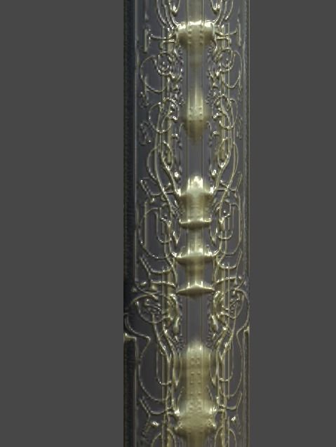 Long sword4 Low-poly 3D model_8