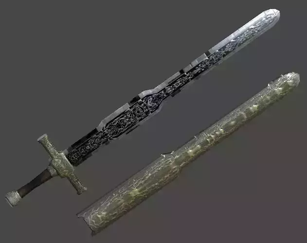 Long sword4 Low-poly 3D model