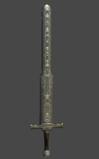 Long sword4 Low-poly 3D model_6