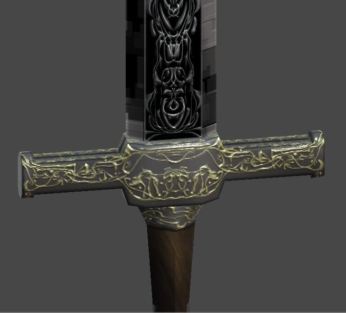 Long sword4 Low-poly 3D model_4