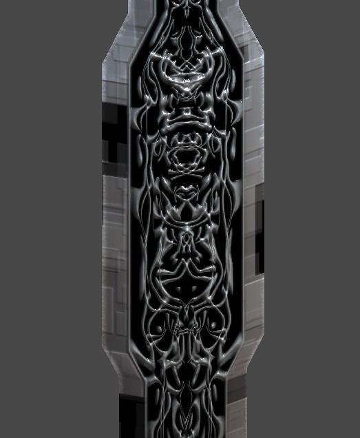 Long sword4 Low-poly 3D model_3