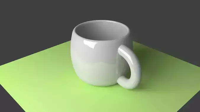 Ceramic Coffee Mug Low-poly 3D model