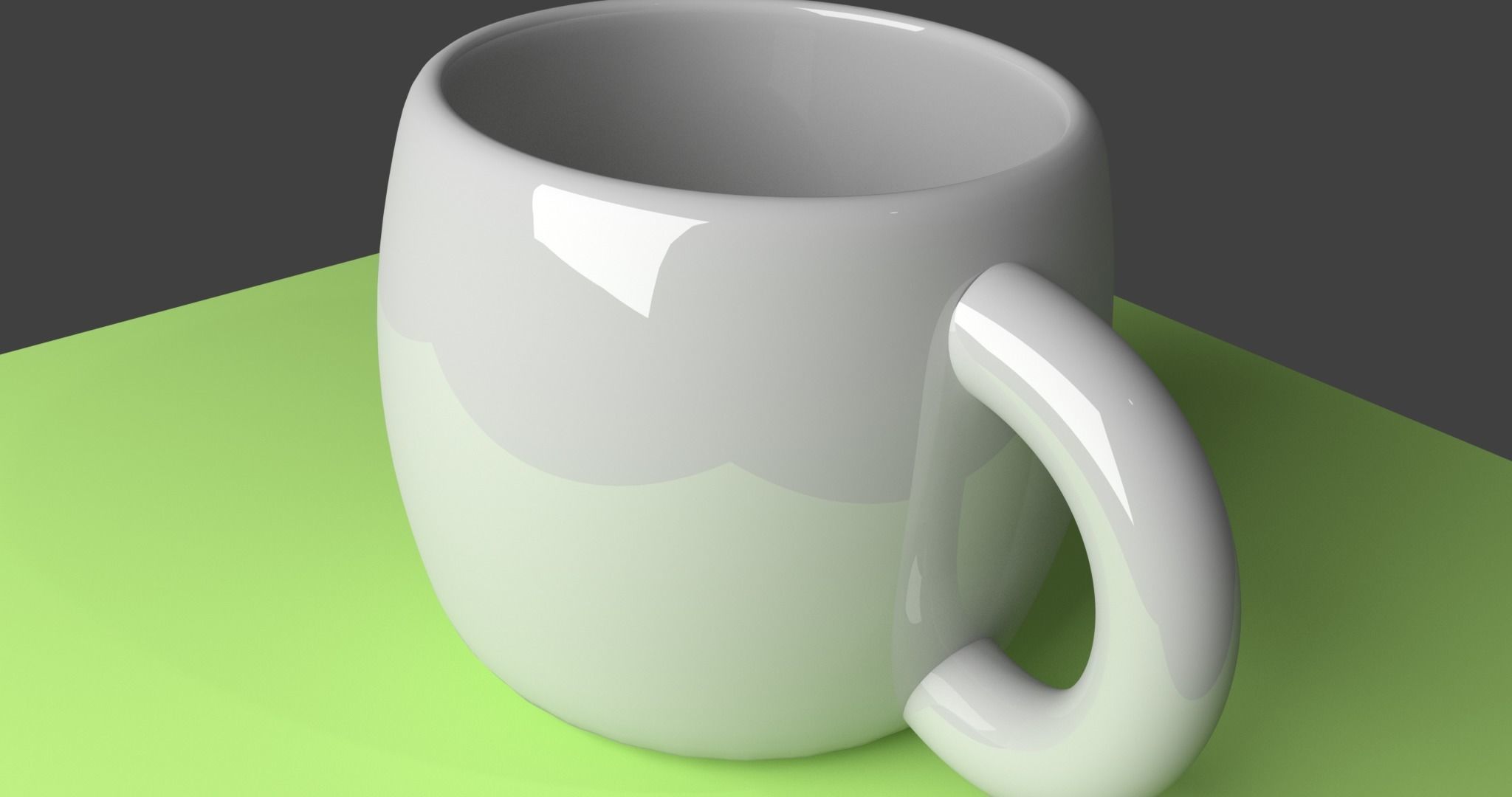 Ceramic Coffee Mug Low-poly 3D model_2