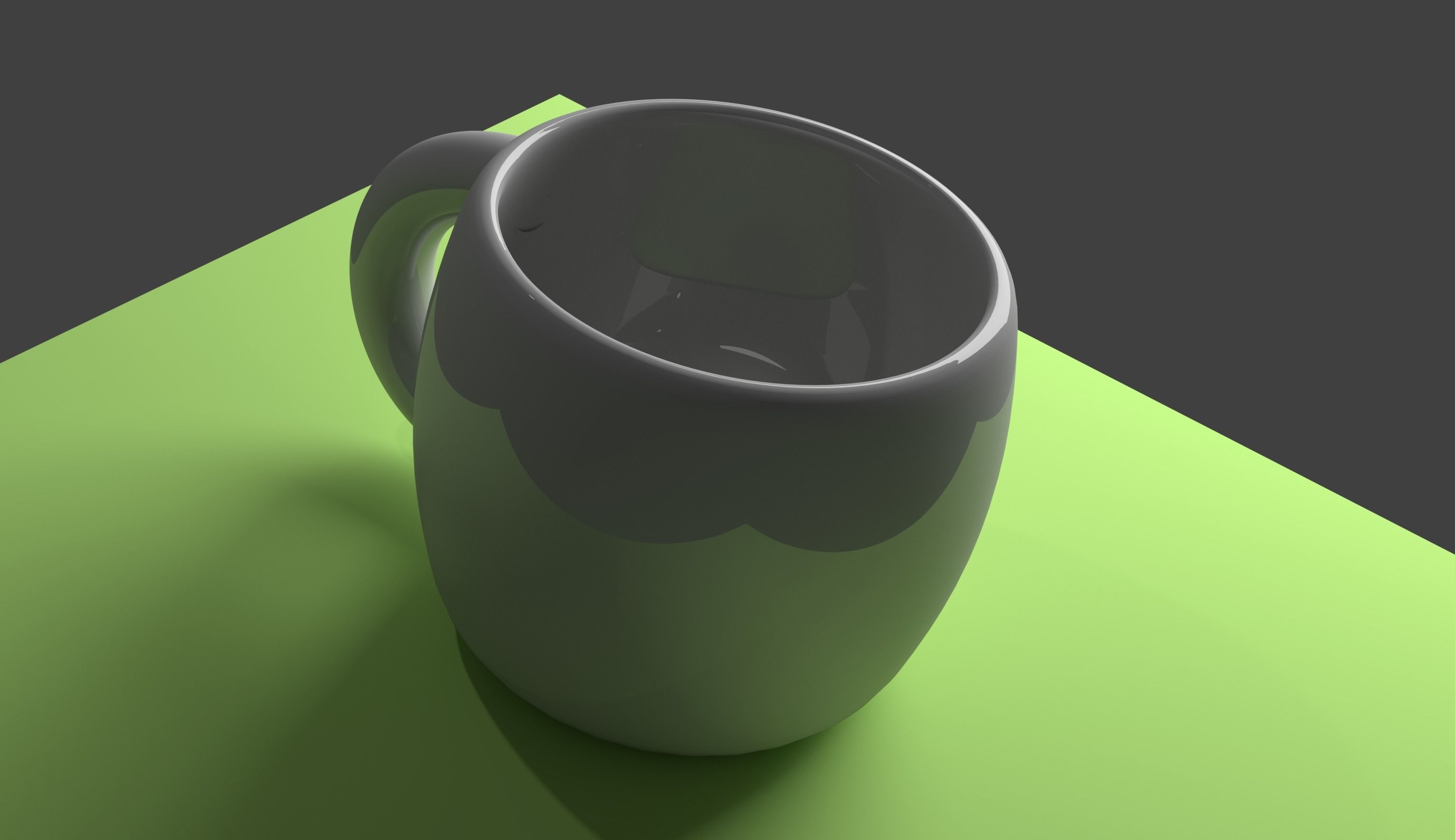 Ceramic Coffee Mug Low-poly 3D model_4