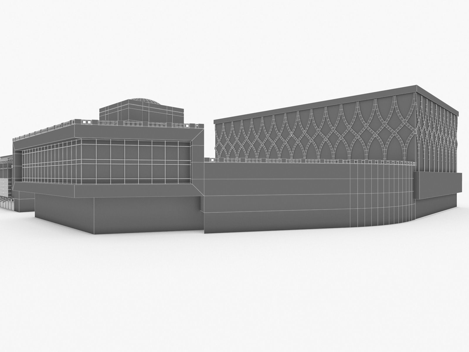 Office Buildings Collection 02  Low-poly 3D model_18