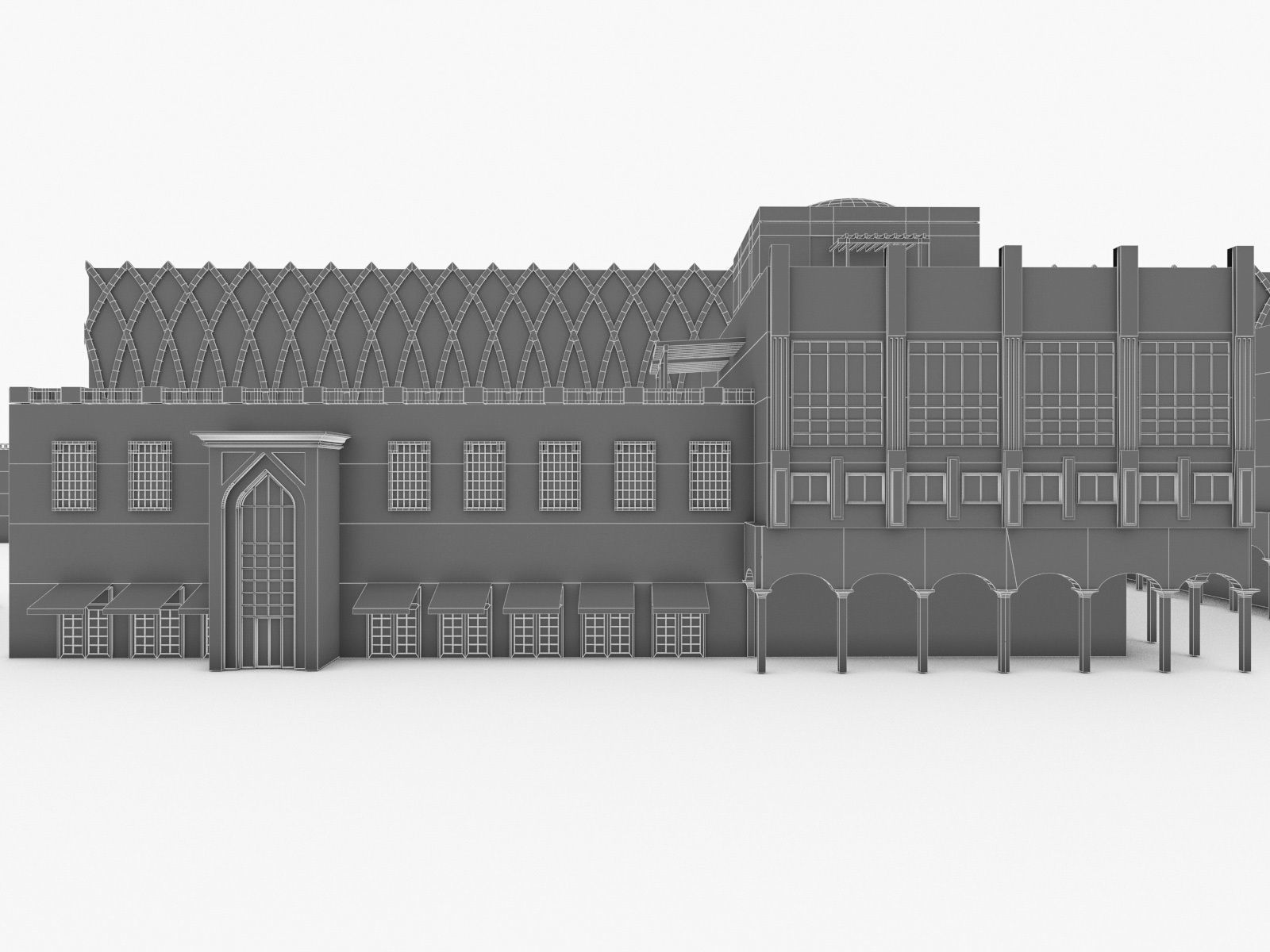 Office Buildings Collection 02  Low-poly 3D model_21