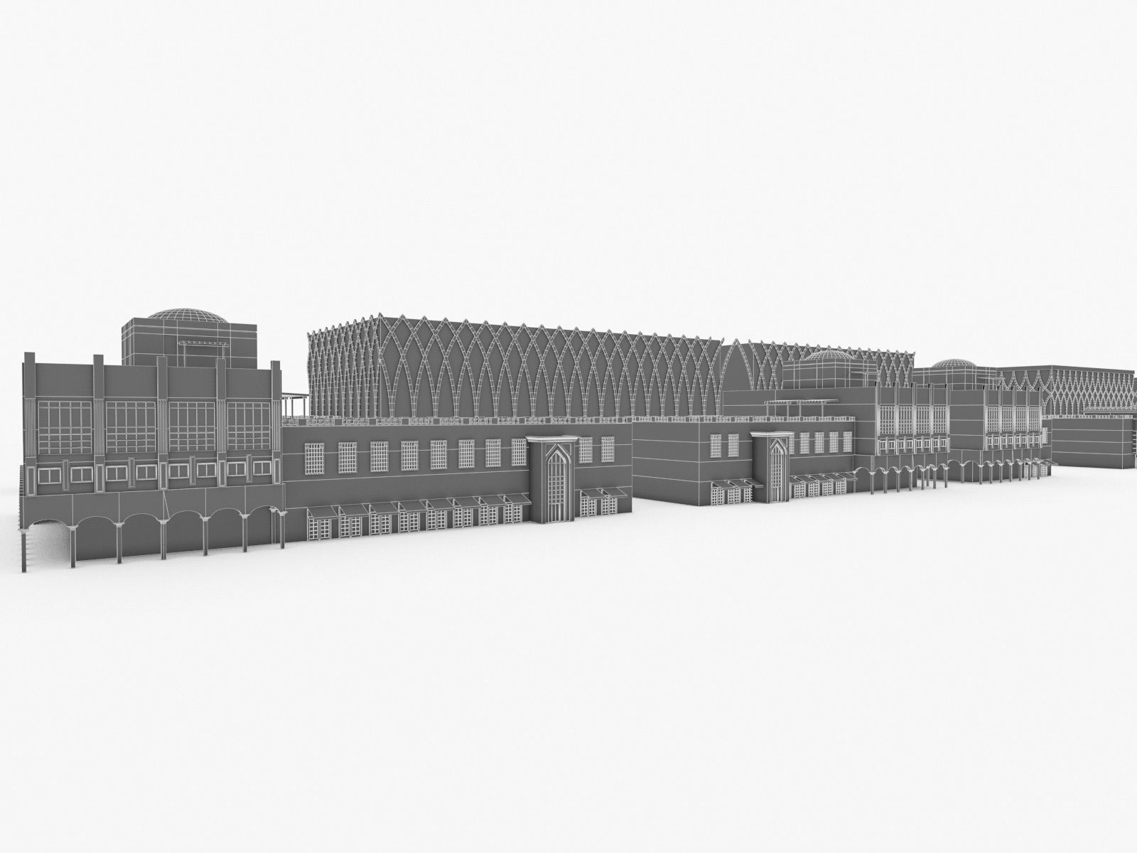 Office Buildings Collection 02  Low-poly 3D model_22