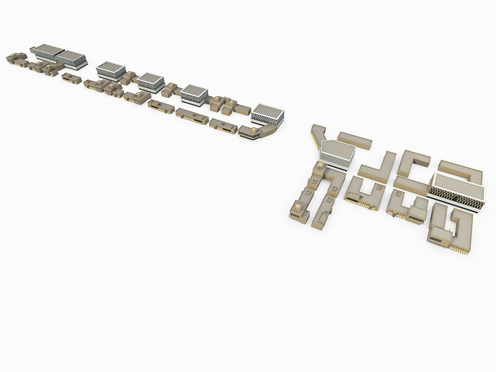 Office Buildings Collection 02  Low-poly 3D model_9