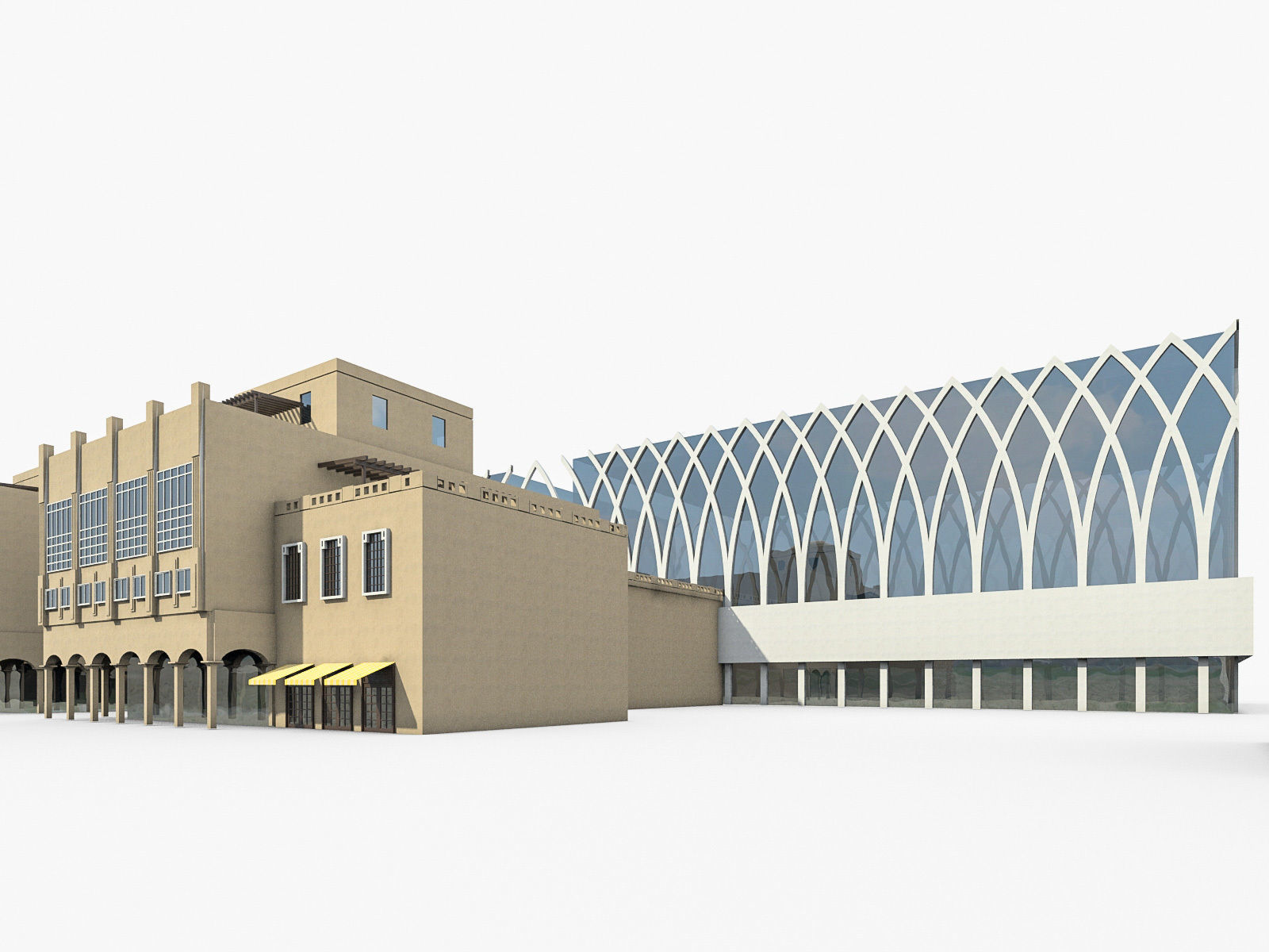 Office Buildings Collection 02  Low-poly 3D model_5