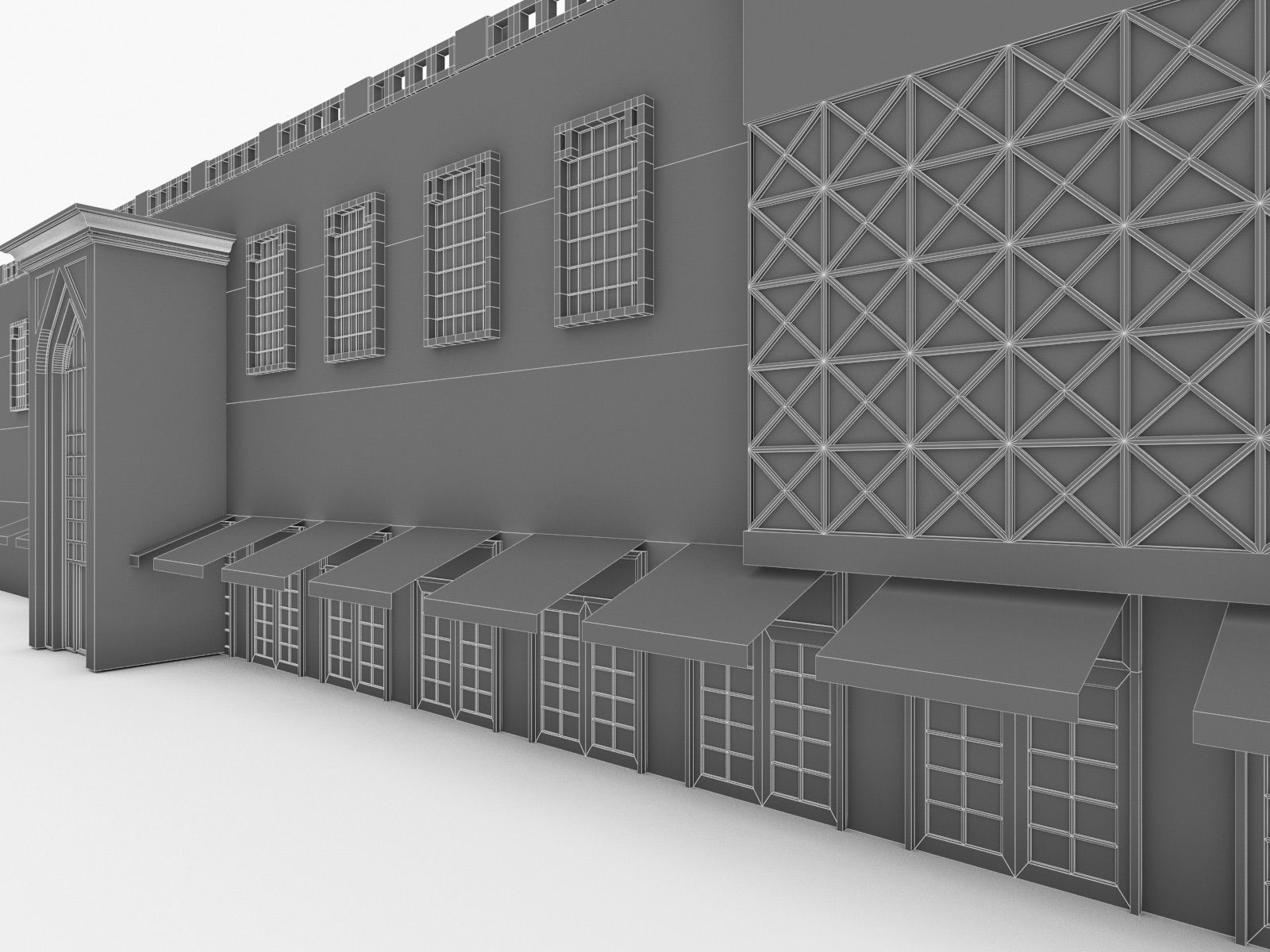 Office Buildings Collection 02  Low-poly 3D model_16
