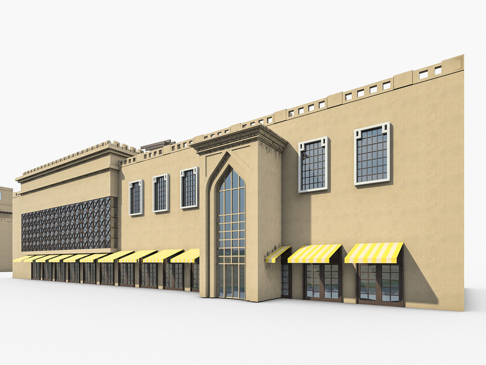 Office Buildings Collection 02  Low-poly 3D model_6