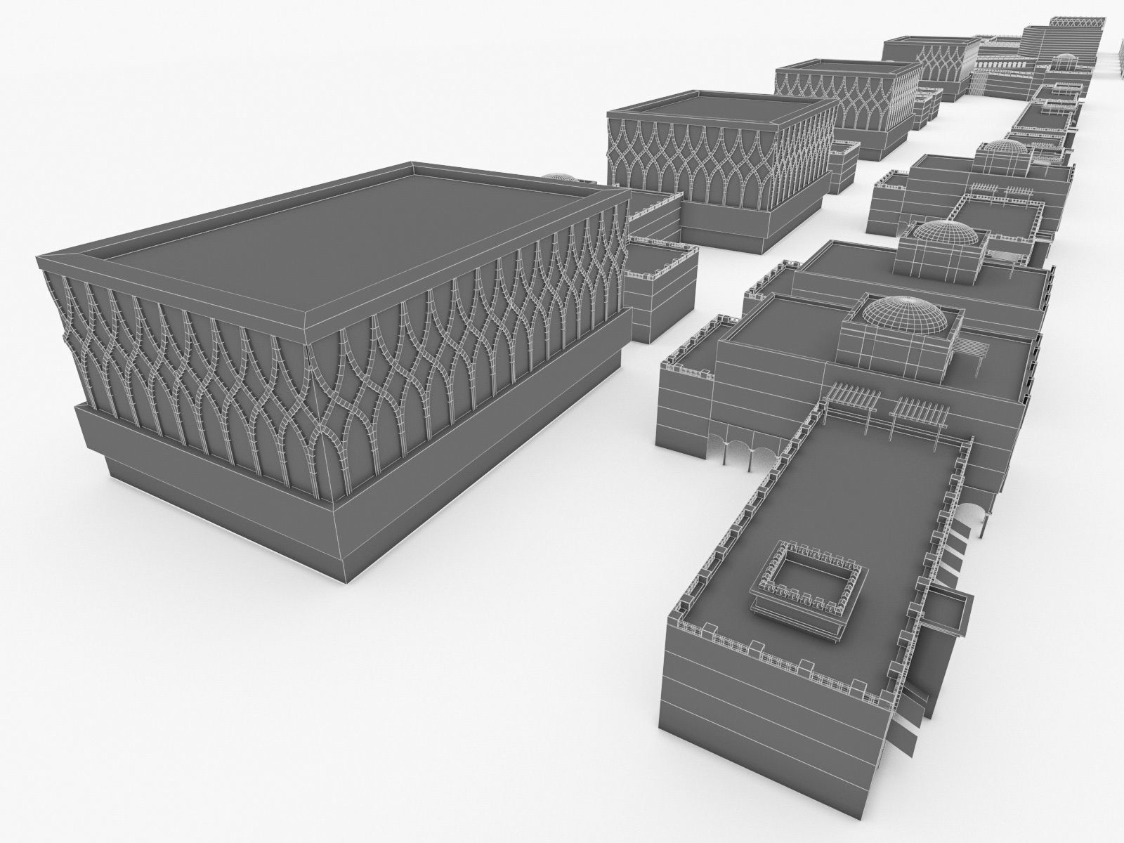 Office Buildings Collection 02  Low-poly 3D model_17