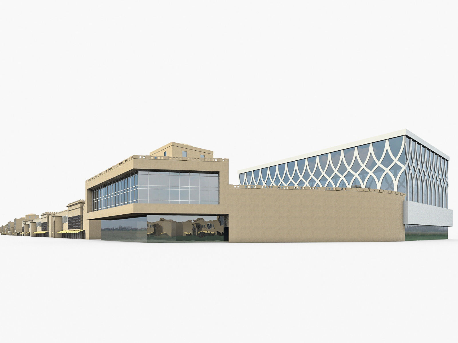 Office Buildings Collection 02  Low-poly 3D model_7