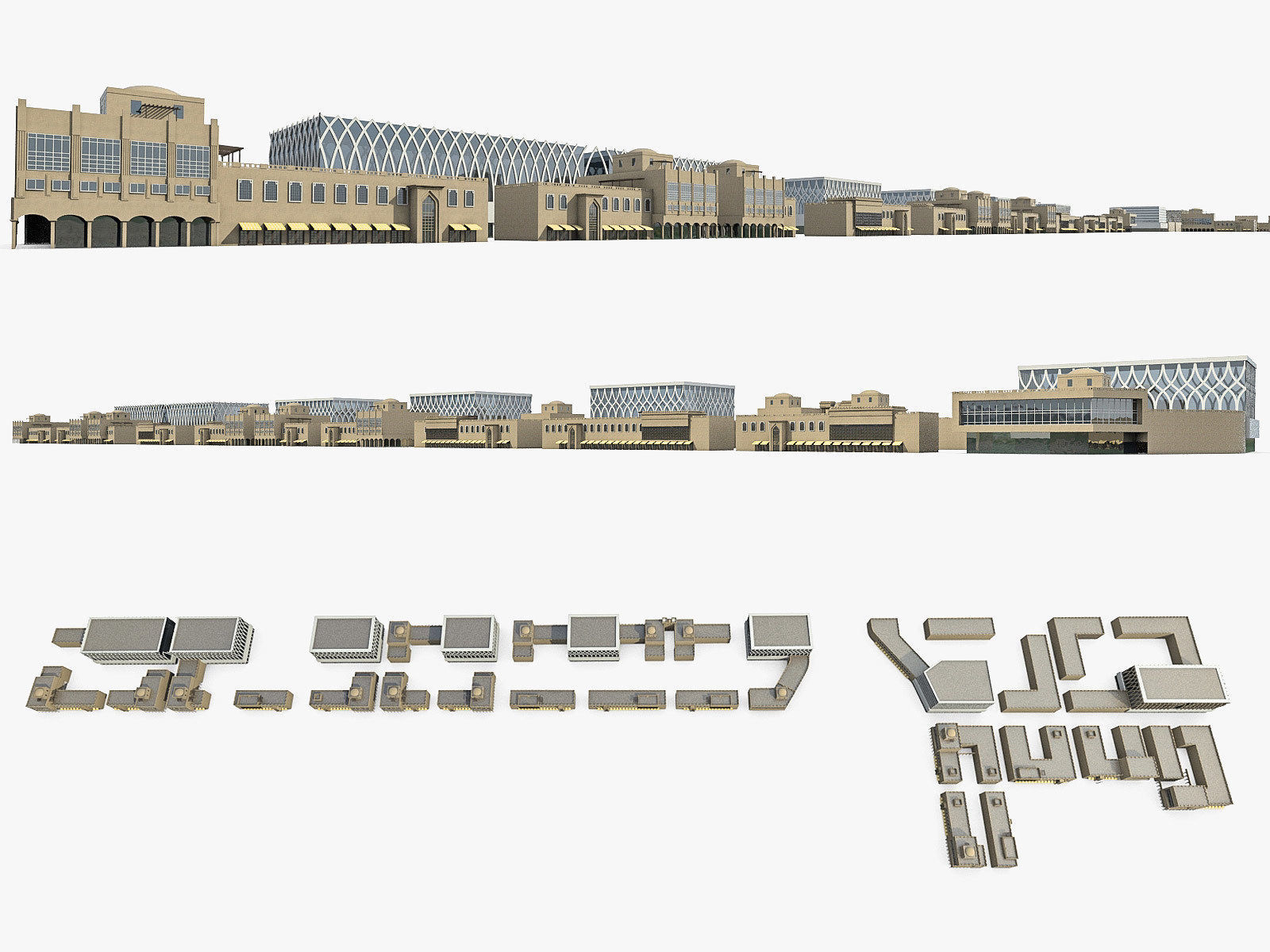 Office Buildings Collection 02  Low-poly 3D model_1