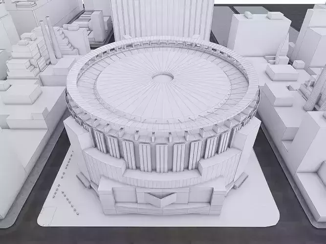 Madison Square Garden Low-poly 3D model