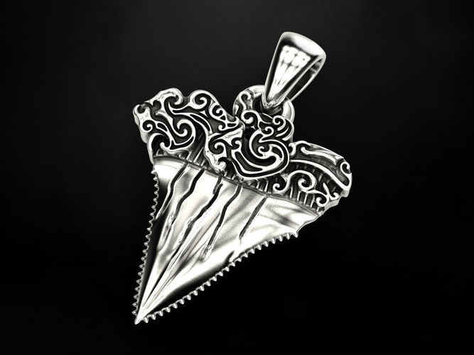 Pendant Shark tooth 3D print model