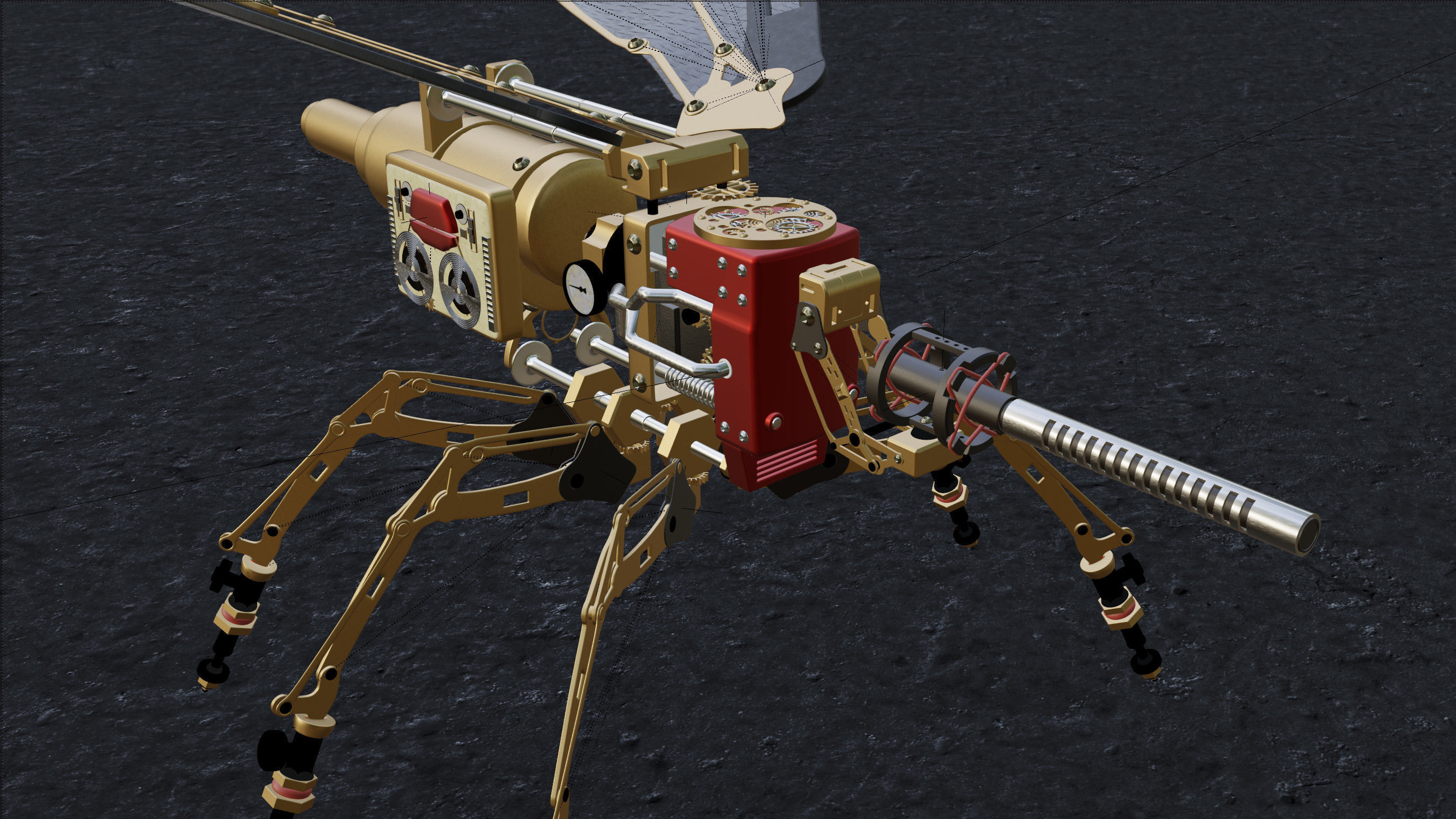 spysteamer - steampunk device 3D model_9