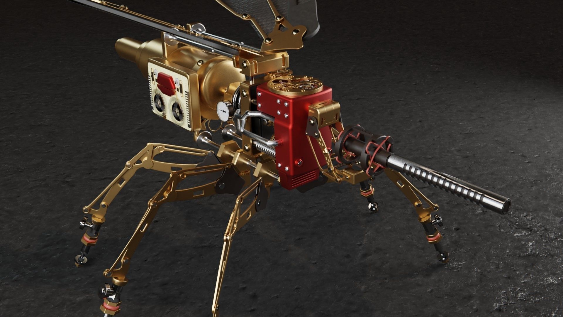 spysteamer - steampunk device 3D model_2