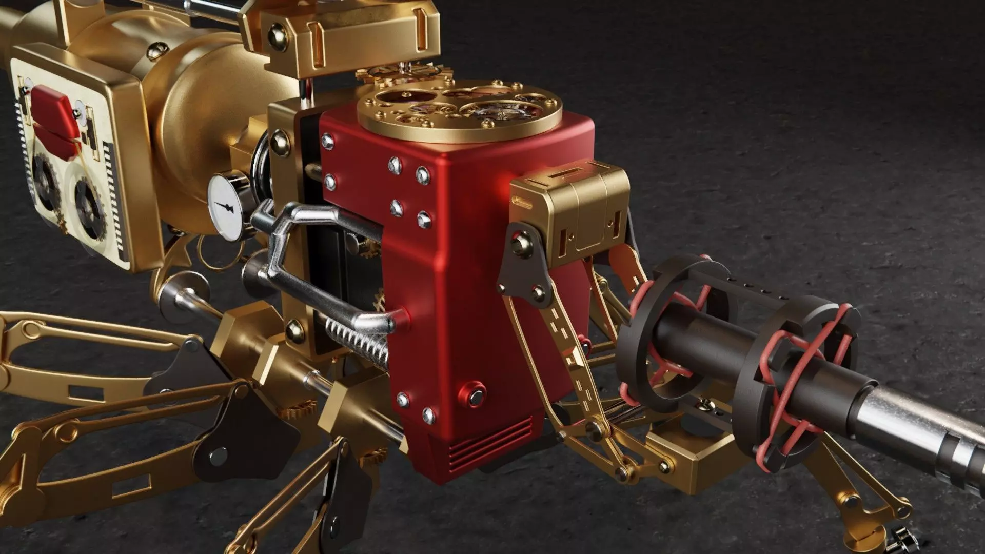 spysteamer - steampunk device 3D model_0