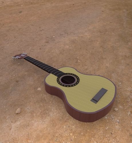 guitar acoustic 3D model