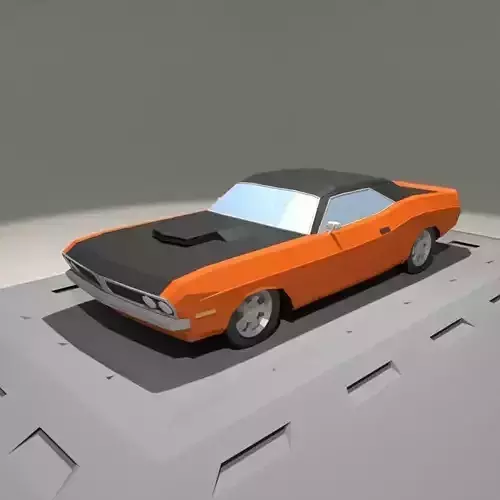 Dodge Challenger 440 from 1973 Low-poly 3D model