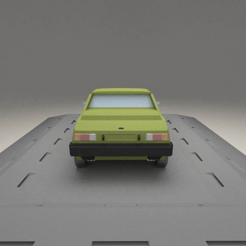 Fiat X1-9 from 1972 Low-poly 3D model_4