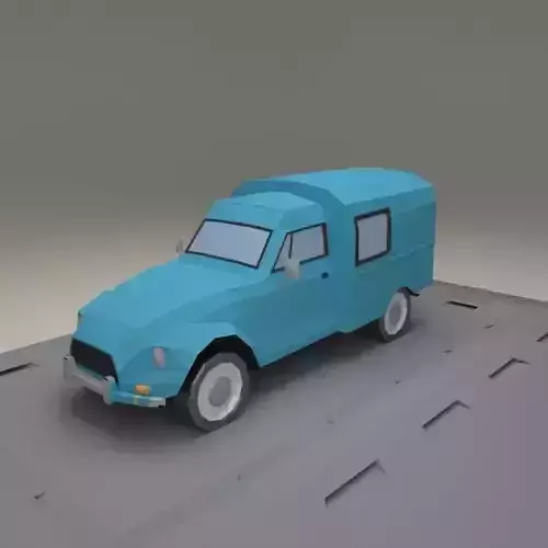 Citroen Acadiane from 1985 Low-poly 3D model