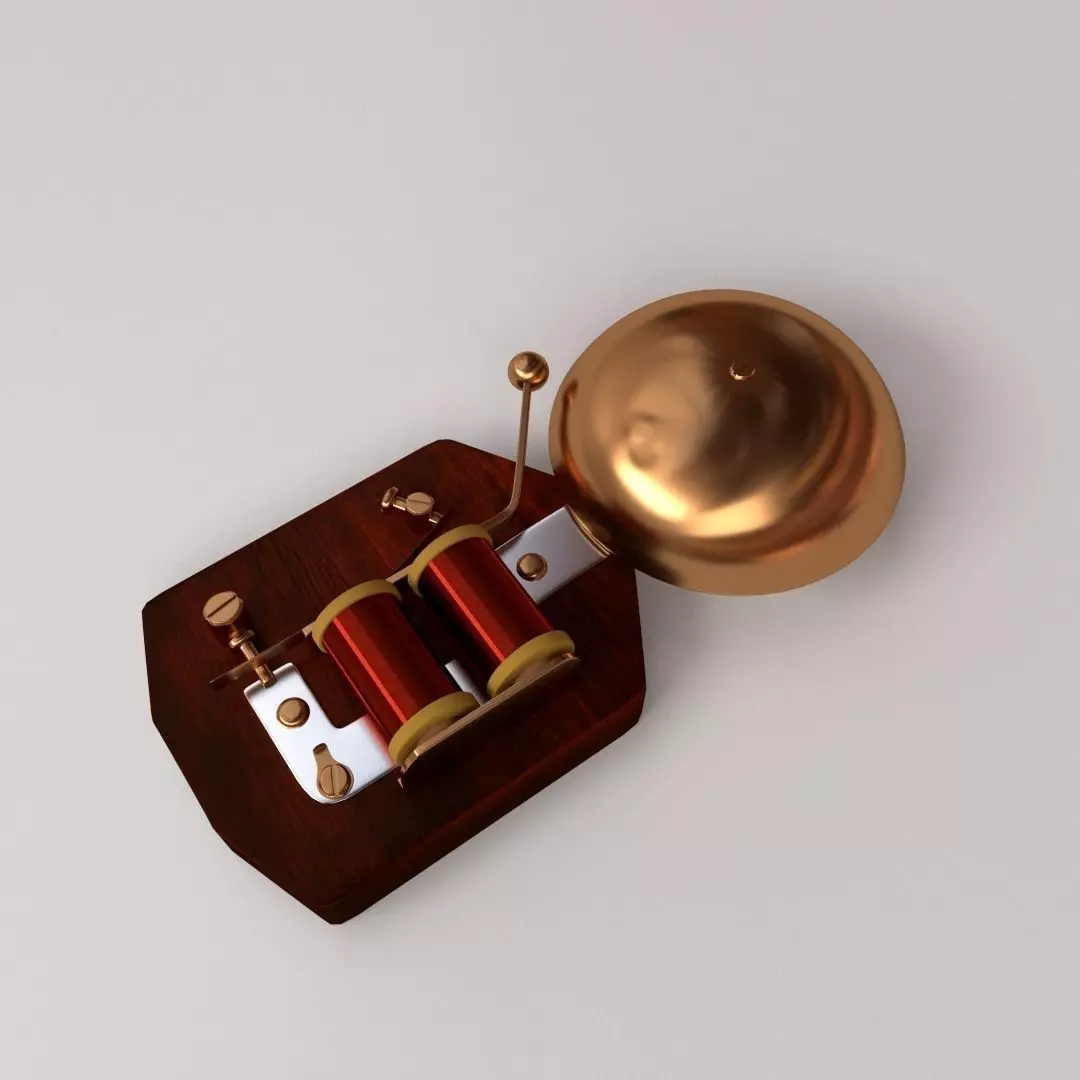 Retro Doorbell 3D model_0