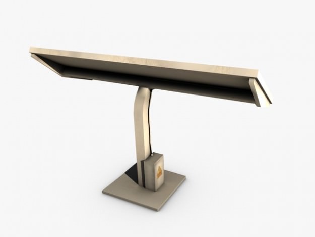 Solar panel Low-poly 3D model_1