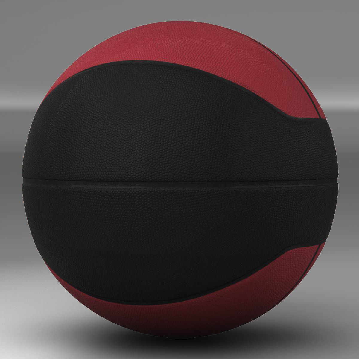 Basketball ball euro red-black Low-poly 3D model_6