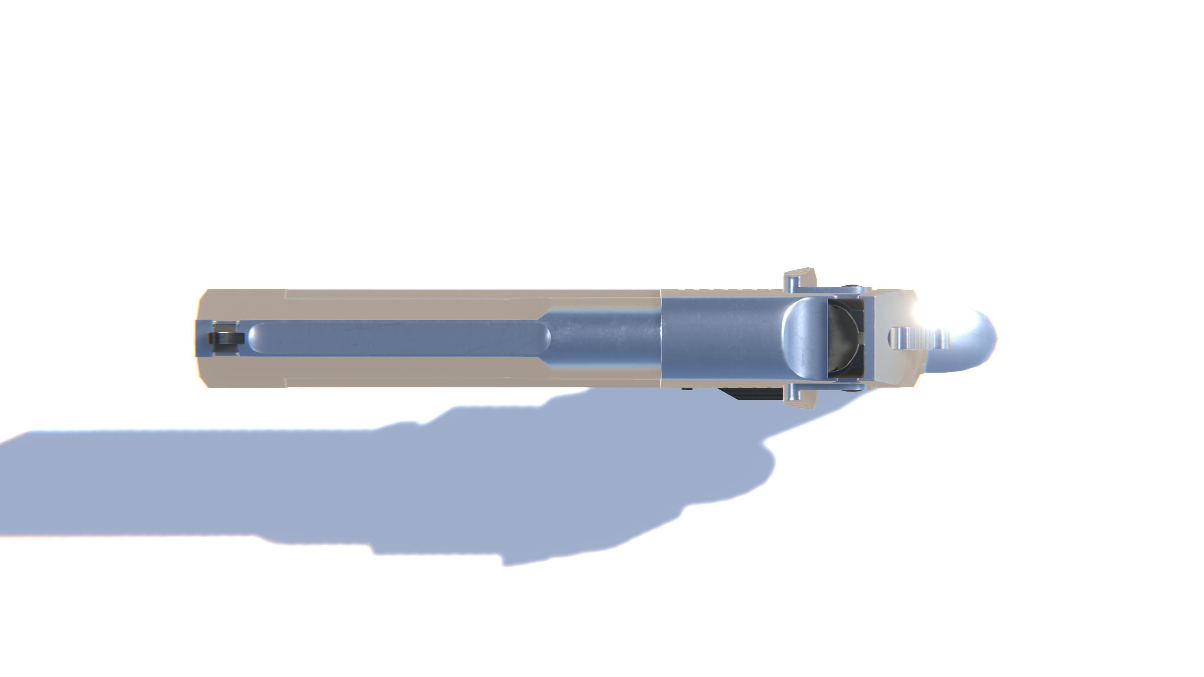 Desert Eagle Pistol Low-poly 3D model_22