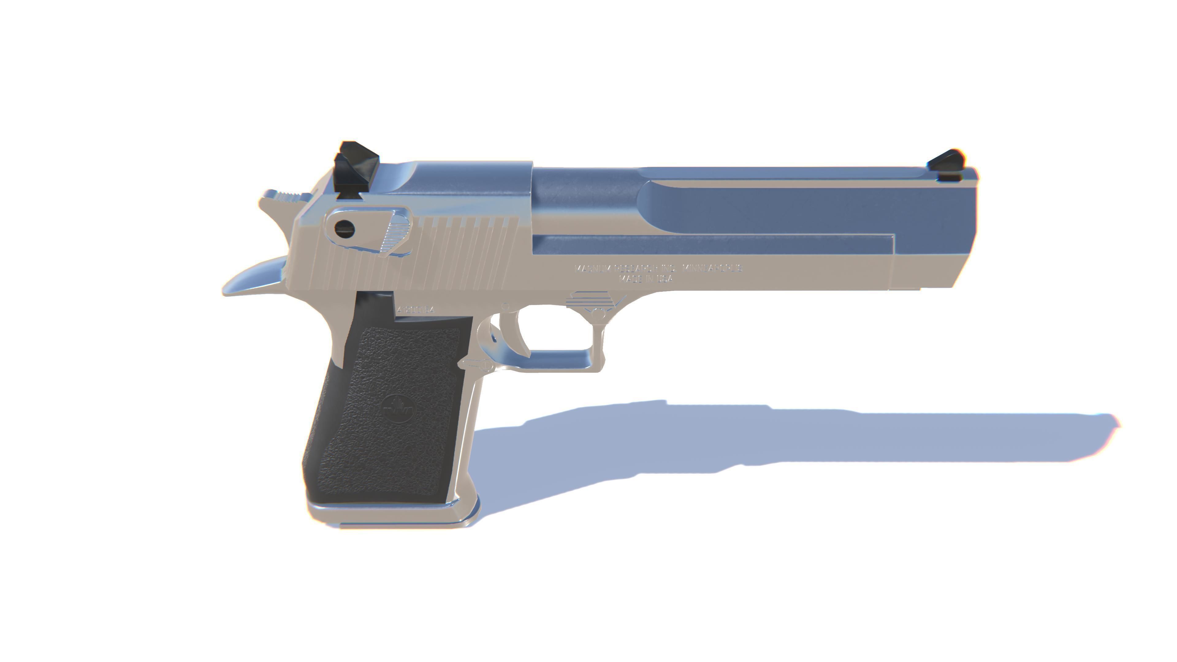 Desert Eagle Pistol Low-poly 3D model_2