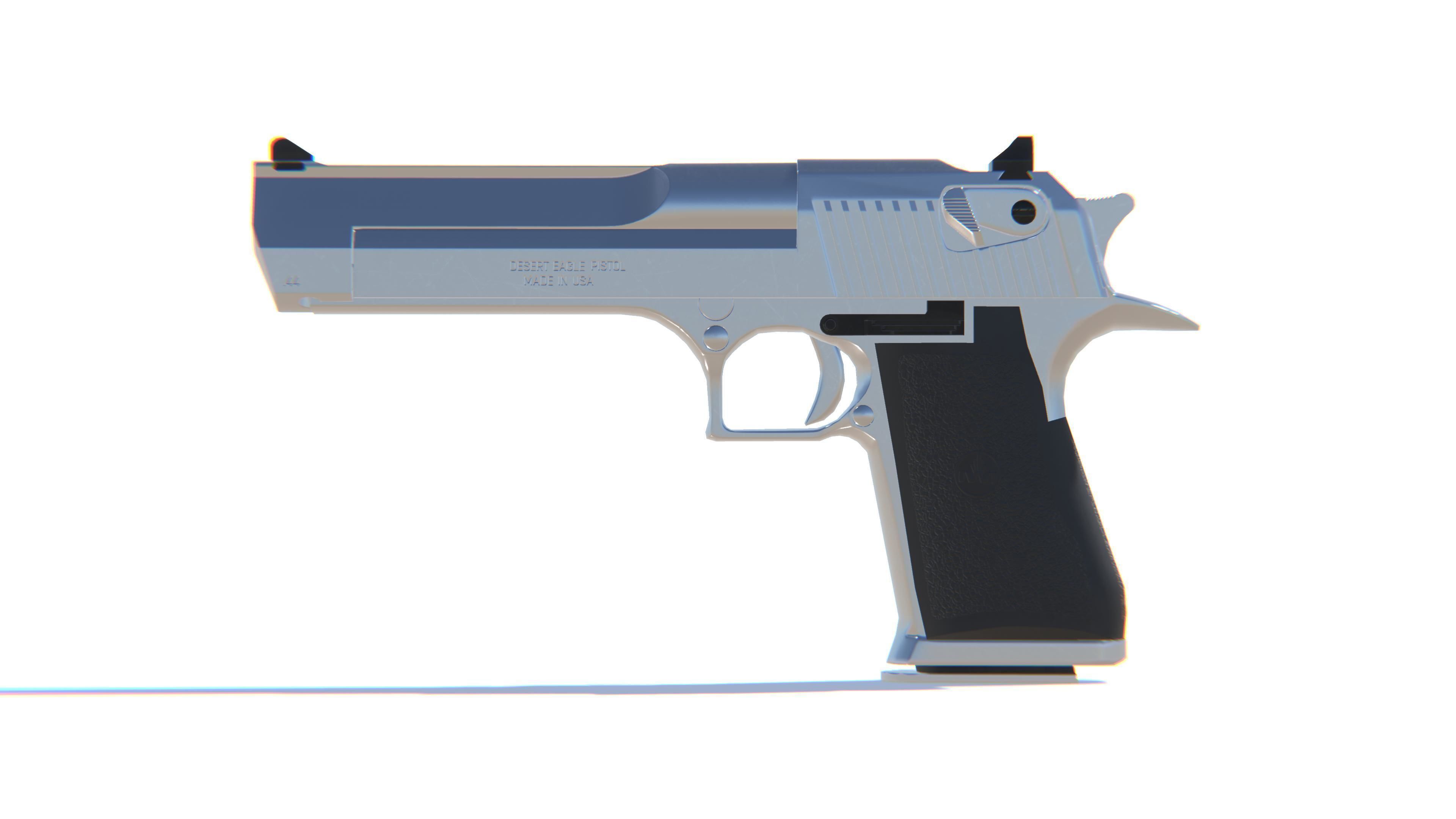 Desert Eagle Pistol Low-poly 3D model_21