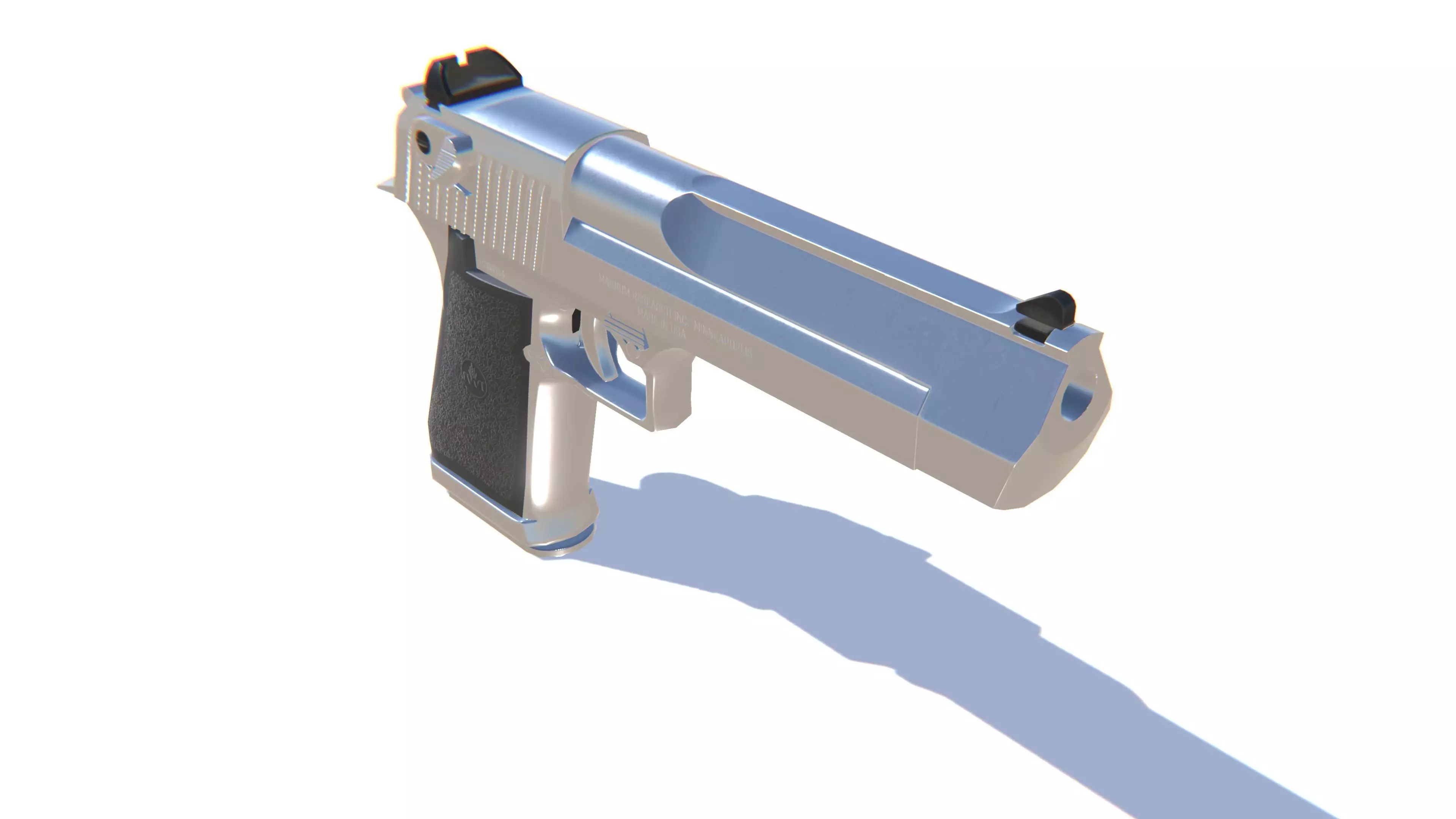 Desert Eagle Pistol Low-poly 3D model_0