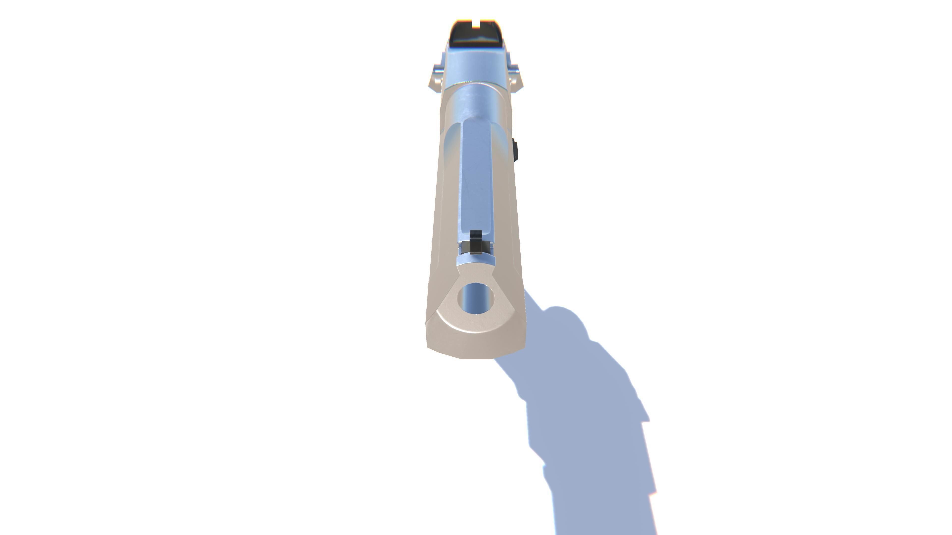 Desert Eagle Pistol Low-poly 3D model_8