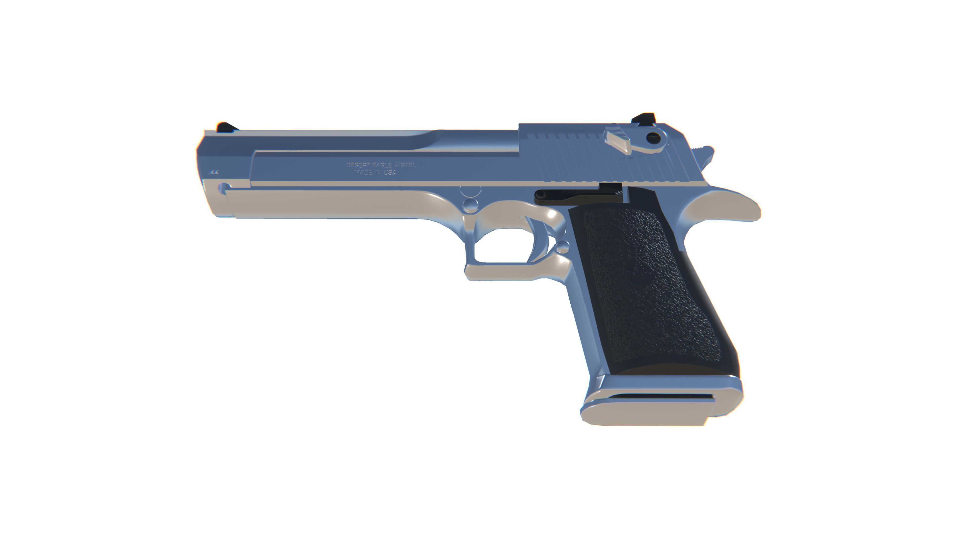Desert Eagle Pistol Low-poly 3D model_15