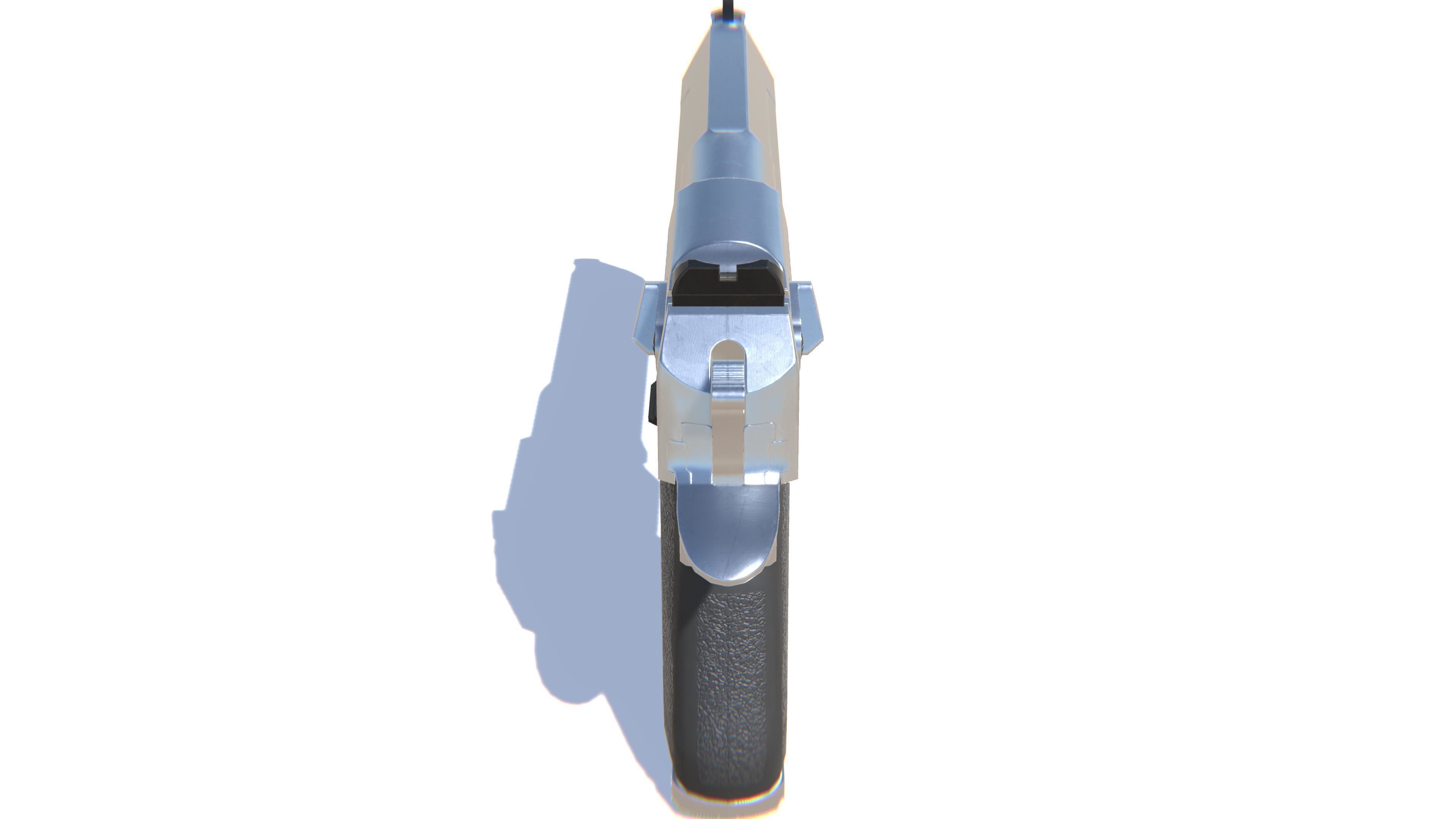 Desert Eagle Pistol Low-poly 3D model_4