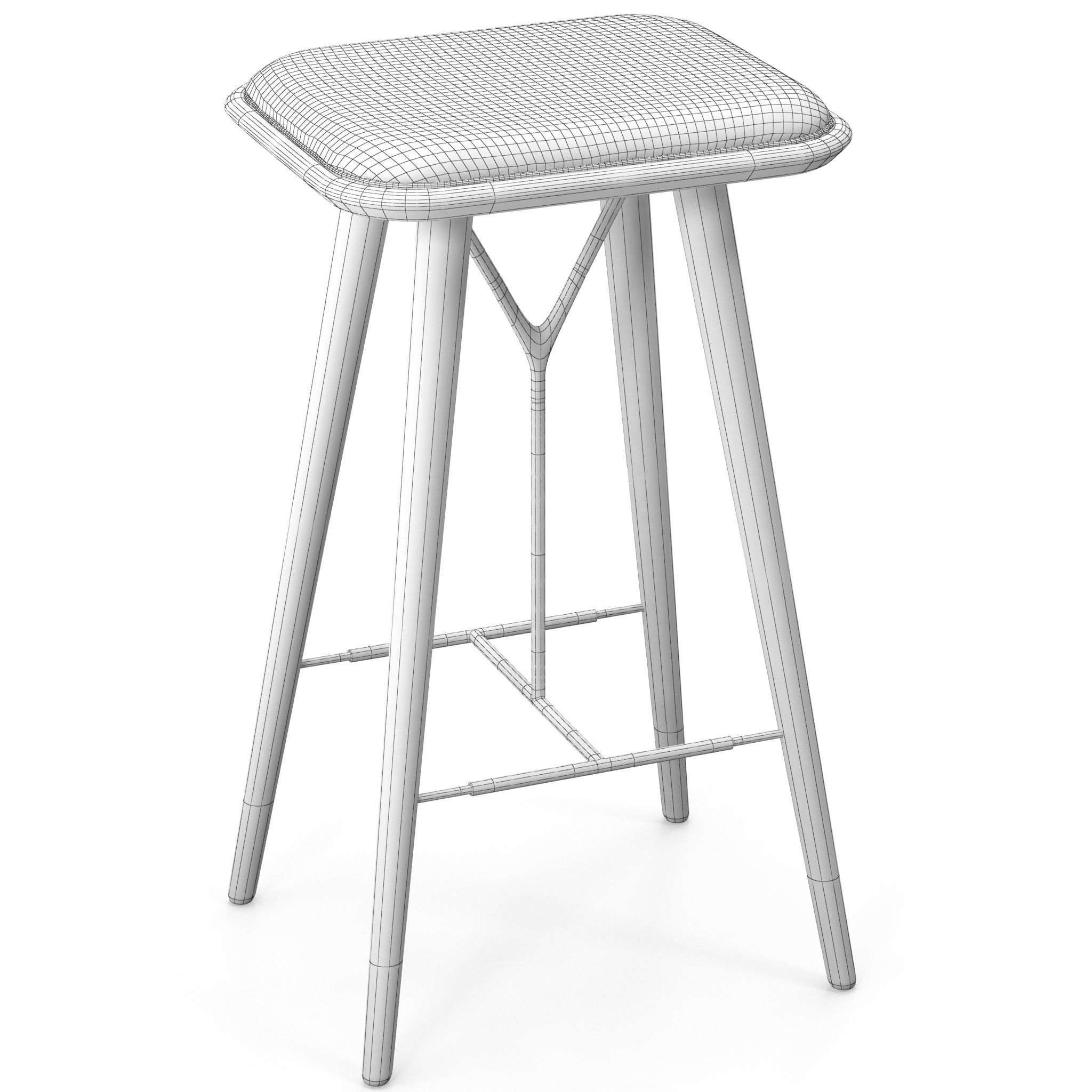 Fredericia Spine barstool model 3D model_18