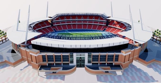 Stadium 2 fictional Low-poly 3D model