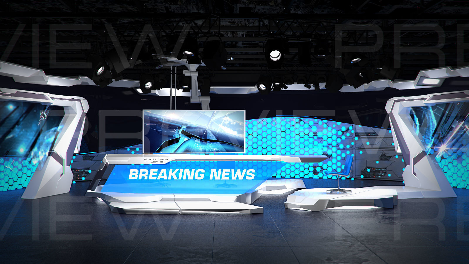 Virtual Broadcast Studio 12  3D model_1